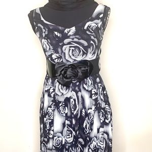 Janette Black And White Dress